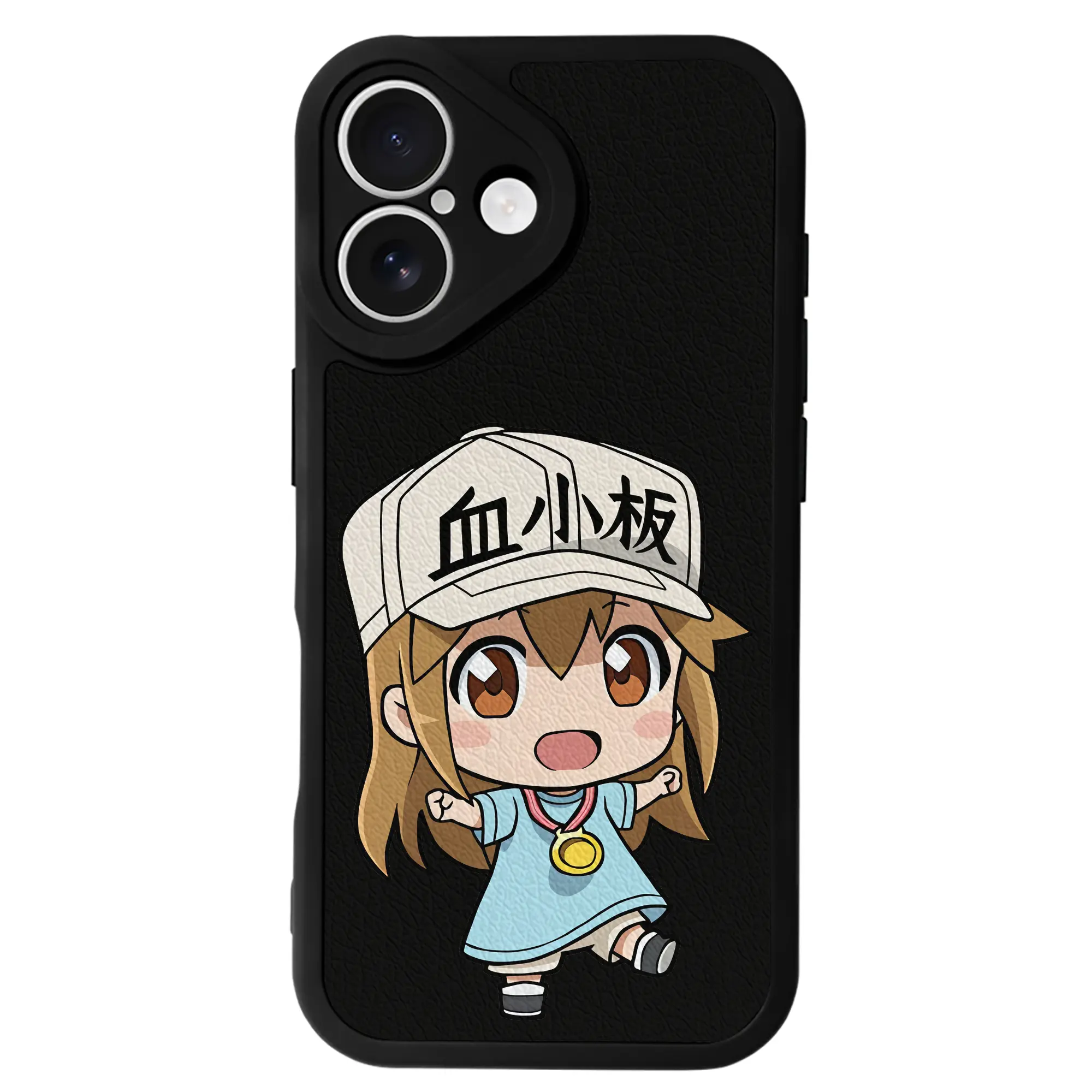 はたらく細胞 グッズ,血小板 - IPhone 16シリーズ対応 ・ シリコンスマホケース ・ レザー調 ・ 高精度フィット ・ 耐衝撃 ・ ワイヤレス充電対応 ・ 精密カット